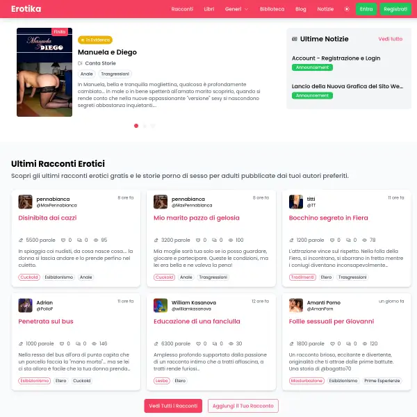 Racconti Erotici, Audio Racconti e Storie per Adulti | Erotika
